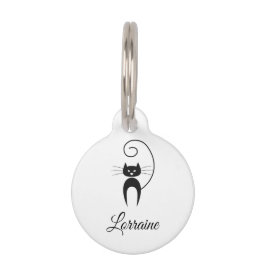 Stilvolle, moderne Black Curly Schwanz Cat Haustiermarke
