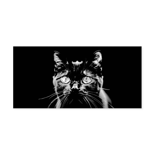 Stilvolle moderne Cat Lover Feline Animal Pet Permastempel (Design)