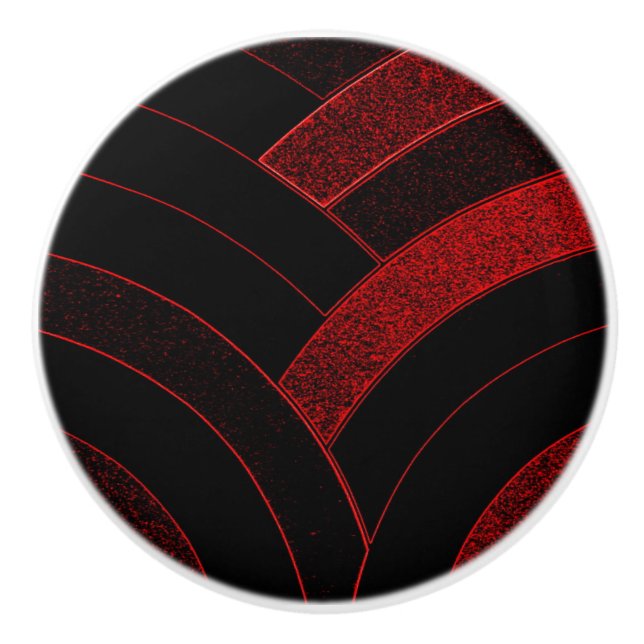 stilvolle moderne Chevrons Keramikknauf (Vorderseite)