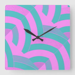 stilvolle, moderne Chevrons Quadratische Wanduhr