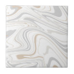 Stilvolle moderne Curves Grau Beige Weißer Marmor Fliese<br><div class="desc">Sie wollen ein wenig anders und originell sein? Dieses moderne Imitat aus Stein hellgrauem, beigefarbenem Marmor imitiert die Keramik druckende Fliesen ist genau das, was Sie brauchen. Erhältlich in zwei Größen von 4, 25 x 4, 25 und 6 x 6 Zoll. Bitte beachten Sie, dass es sich um einen Flachdruck...</div>