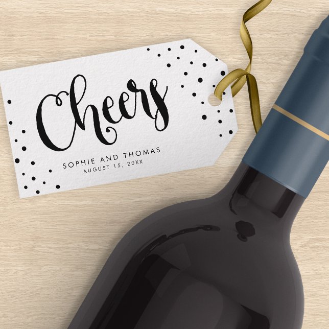 Stilvolle moderne Dots Cheers Fvor Geschenkanhänger (Von Creator hochgeladen)