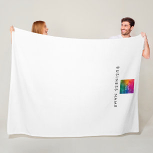 Stilvolle moderne einfache Vorlage Ihr Logo hier Fleecedecke