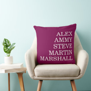 STILVOLLE MODERNE ELEGANTE INDIVIDUELLE NAME WEIN KISSEN