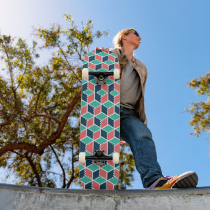 Stilvolle, moderne geometrische Farbkugel Skateboard