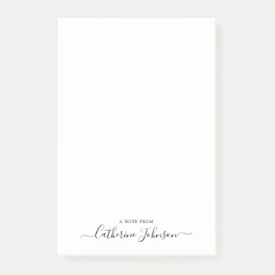 Stilvolle, moderne Girly Script Calligrafy Note fr Post-it Klebezettel