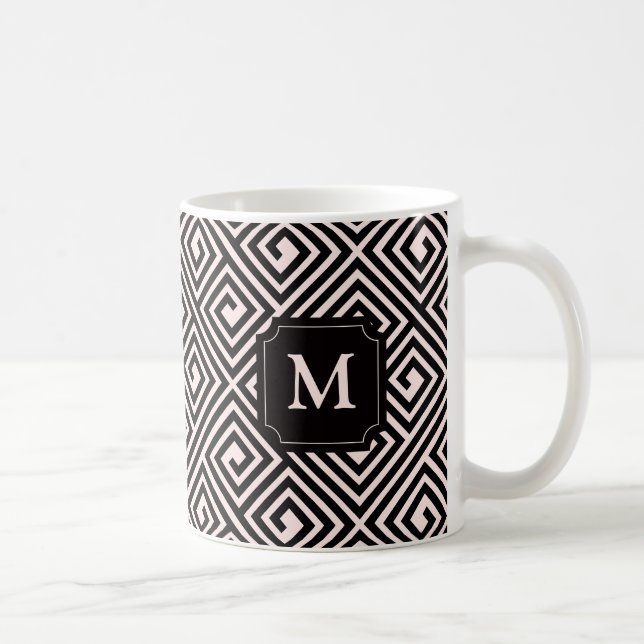 Stilvolle, moderne griechisch-griechisch-Key-Muste Kaffeetasse (Rechts)