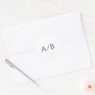 Stilvolle moderne Hochzeit in Schwarz und Weiß Runder Aufkleber