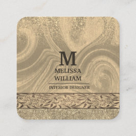 Stilvolle moderne Holzkunstpapierkarte Quadratische Visitenkarte