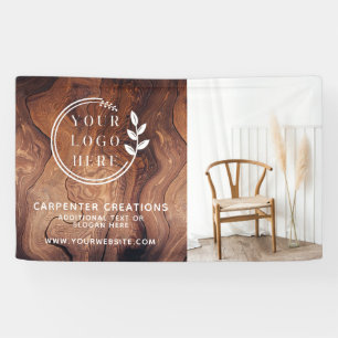 Stilvolle moderne Holzschnitzerei Banner