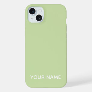 STILVOLLE MODERNE INDIVIDUELL ANGEPASSTE SAGE-FARB iPhone 15 PLUS HÜLLE