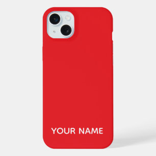 STILVOLLE MODERNE INDIVIDUELL ANGEPASSTER NAME ROT iPhone 15 PLUS HÜLLE