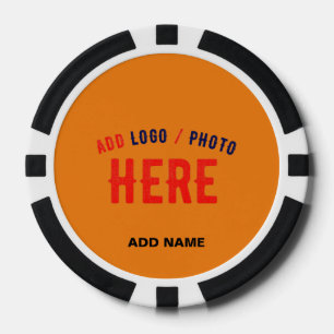 STILVOLLE MODERNE INDIVIDUELLE DUNKELORANGE VERIFI POKERCHIPS