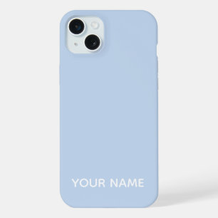 STILVOLLE MODERNE INDIVIDUELLE NAME BLAßBLAUE FARB iPhone 15 PLUS HÜLLE