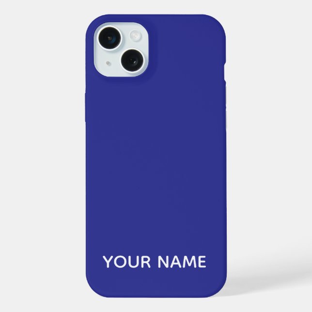 STILVOLLE MODERNE INDIVIDUELLE NAME DUNKELBLAUE FA iPhone HÜLLE (Rückseite)