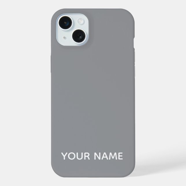 STILVOLLE MODERNE INDIVIDUELLE NAME GRAUE FARBE  iPhone HÜLLE (Rückseite)