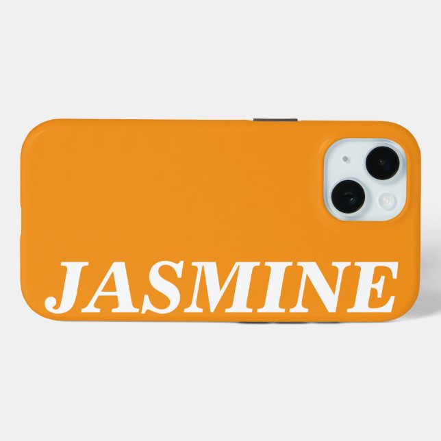 STILVOLLE MODERNE INDIVIDUELLE NAME MASSIVE ORANGE Case-Mate iPhone HÜLLE (Rückseite (Horizontal))