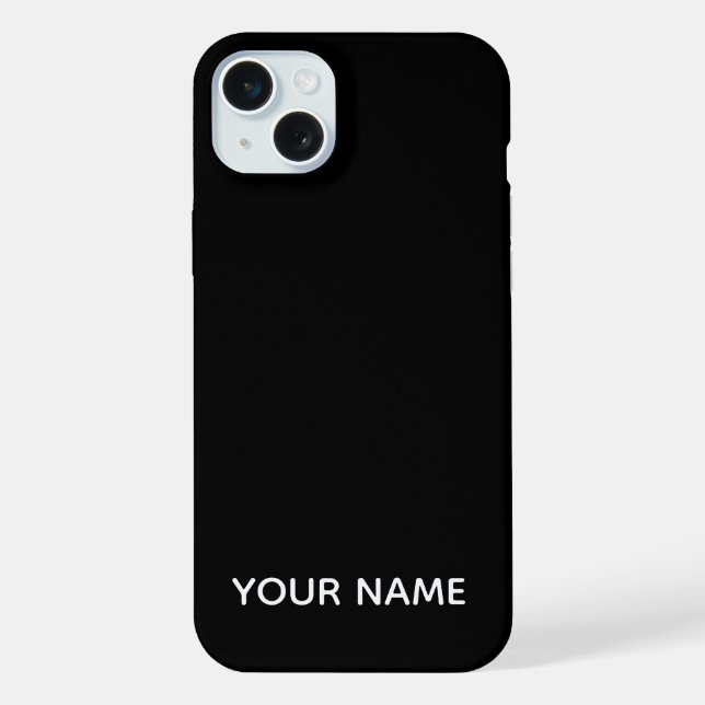 STILVOLLE MODERNE INDIVIDUELLE NAME SCHWARZE FARBE iPhone HÜLLE (Rückseite)