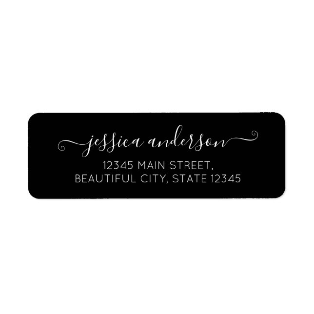 Stilvolle moderne Kalligrafie Script Classic Black (Vorne)