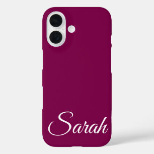 Stilvolle, moderne Klassik, individueller Name Wei iPhone 16 Hülle