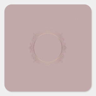 Stilvolle moderne modische Rose Gold Blank Templat Quadratischer Aufkleber
