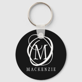 Stilvolle, moderne Monogramm-Bezeichnung Schlüsselanhänger