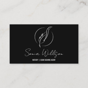 Stilvolle moderne Notar- und Kreditsignatur-Agent Visitenkarte