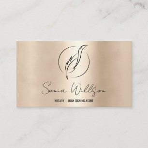 Stilvolle moderne Notar- und Kreditsignatur-Agent Visitenkarte