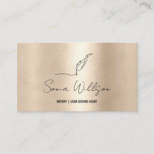 Stilvolle moderne Notar- und Kreditsignatur-Agent Visitenkarte