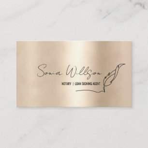 Stilvolle moderne Notar- und Kreditsignatur-Agent Visitenkarte