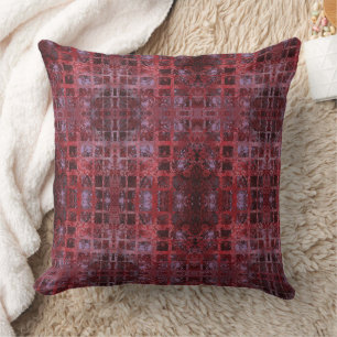 Stilvolle, moderne rote Streifen Kissen