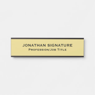 Stilvolle moderne schwarze goldene glamouröse Vorl Türschild