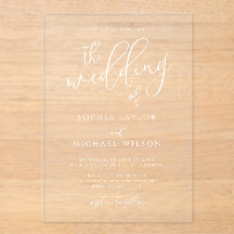 Stilvolle, moderne Script White Wedding
