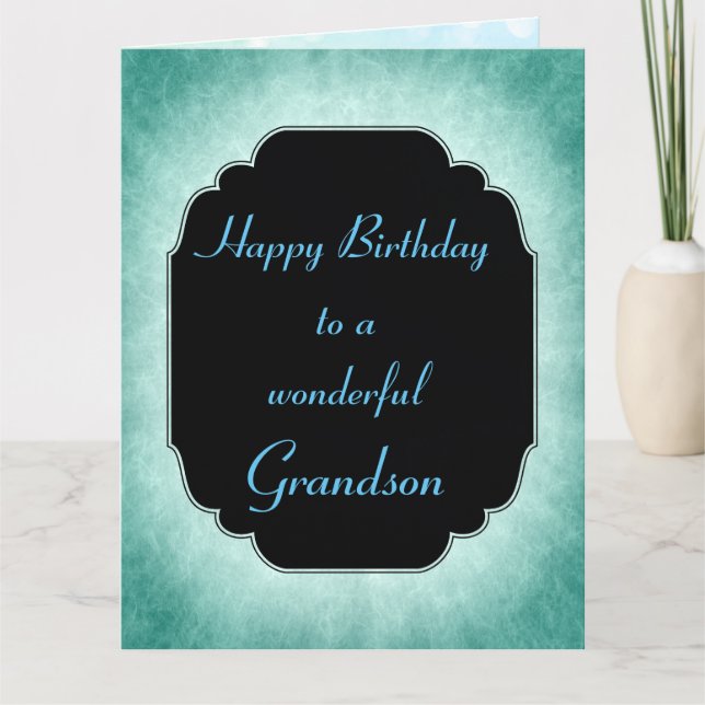 Stilvolle moderne Stars Birthday Grandson Karte (Vorderseite)