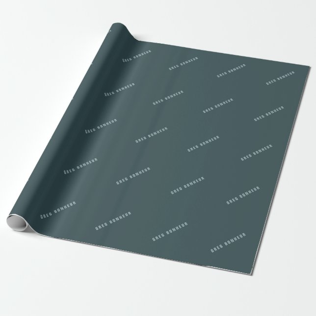 Stilvolle moderne Suchbegriffe | Blue Gray Geschenkpapier (Ungerollt)