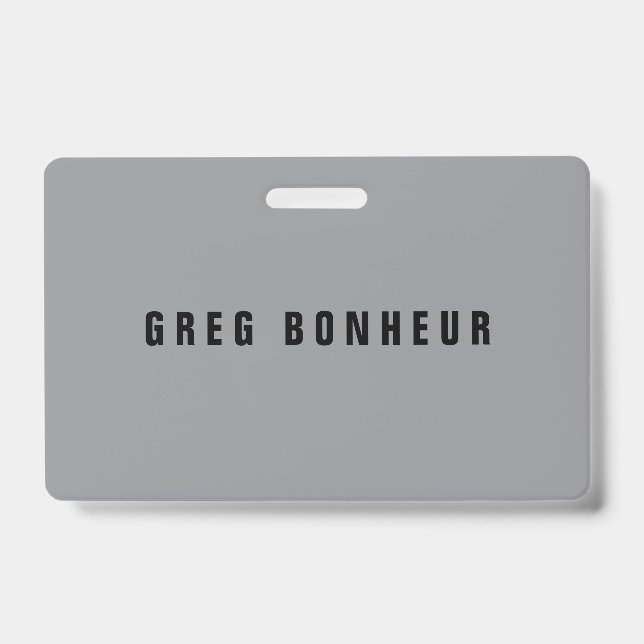 Stilvolle moderne Suchbegriffe | Grau und Schwarz Ausweis (Vorderseite)