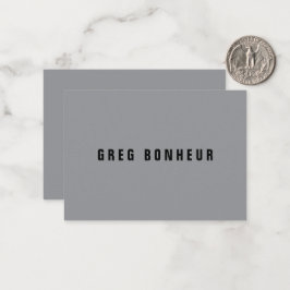 Stilvolle moderne Suchbegriffe | Grau und Schwarz Mitteilungskarte