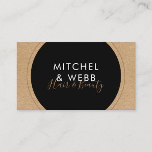 Stilvolle moderne Unterschrift Rustic Kraft Visitenkarte
