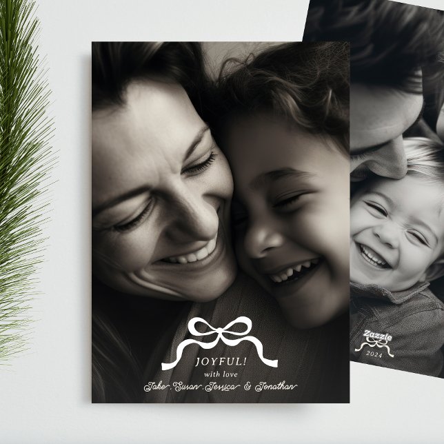 stilvolle moderne Weihnachtsbug 2 Foto Feiertagskarte (Von Creator hochgeladen)