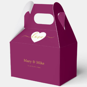 Stilvolle moderne Wein-Liebe-Text-Herz-Giebelgunst Geschenkschachtel