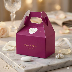 Stilvolle moderne Wein-Liebe-Text-Herz-Giebelgunst Geschenkschachtel
