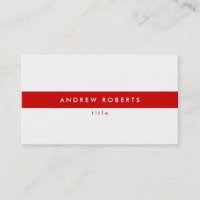Stilvolle, moderne White Red Clean Business Card