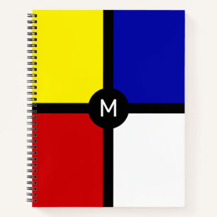 Stilvolle mondrianinspirierte Kunst & Grundfarben Notizbuch