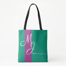 Stilvolle Mongram Text Design Shopping Bag