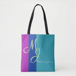 Stilvolle Mongram Text Design Shopping Bag