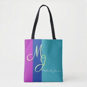 Stilvolle Mongram Text Design Shopping Bag