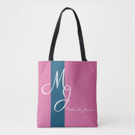 Stilvolle Mongram Text Design Shopping Bag