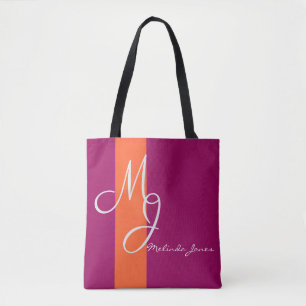 Stilvolle Mongram Text Design Shopping Bag