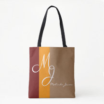 Stilvolle Mongram Text Design Shopping Bag
