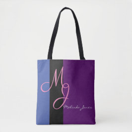 Stilvolle Mongram Text Design Shopping Bag